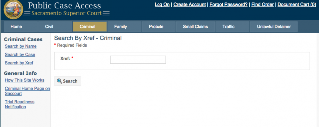 Sacramento County Criminal Records